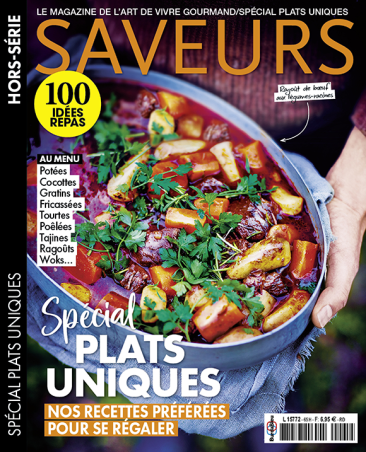 Couverture du magazine Saveurs HS 65 plats uniques